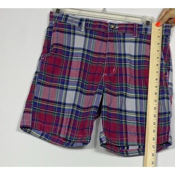 Urban Outfitters Shorts Men 30 Prep Chino Bermuda Red blue Stretch Summer Resort - Picture 4 of 9